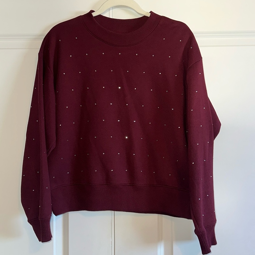 Women’s sweatshirt with rhinestone detail